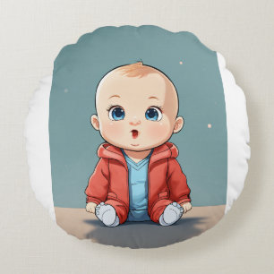 Smarty Baby – Tiny Thinker Face Round Cushion