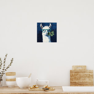 Smarty Llama Chic Poster