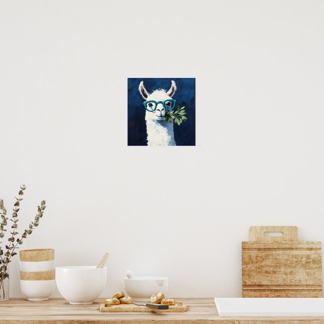 Smarty Llama Chic Poster (Kitchen)