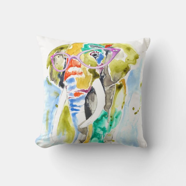 Smarty-Pants Elephant Cushion (Front)