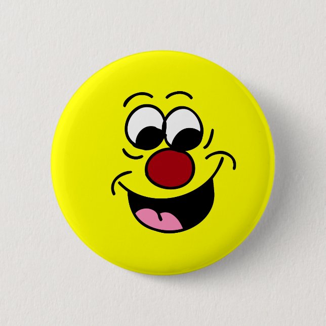 Smarty Pants Face Grumpey 6 Cm Round Badge (Front)