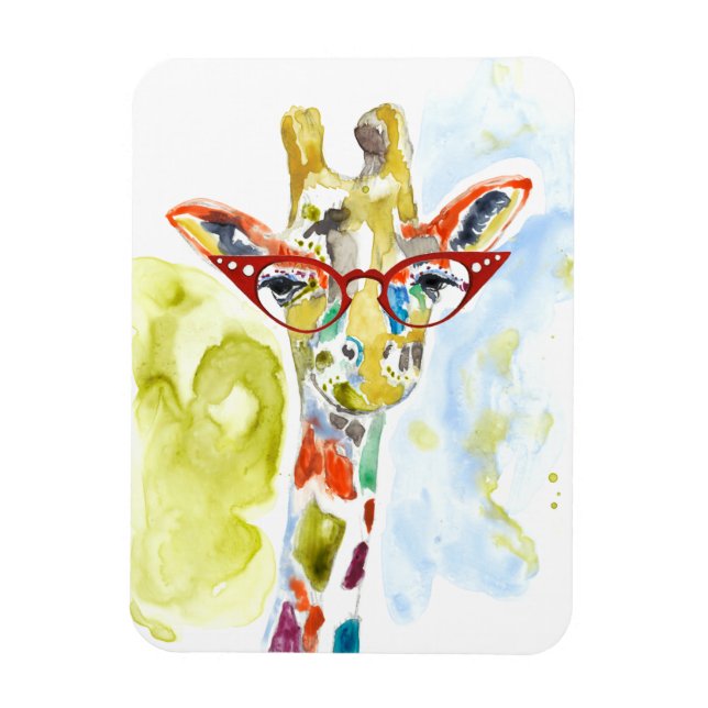 Smarty-Pants Giraffe Magnet (Vertical)