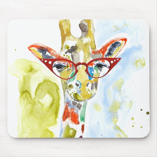Smarty-Pants Giraffe Mouse Mat (Front)