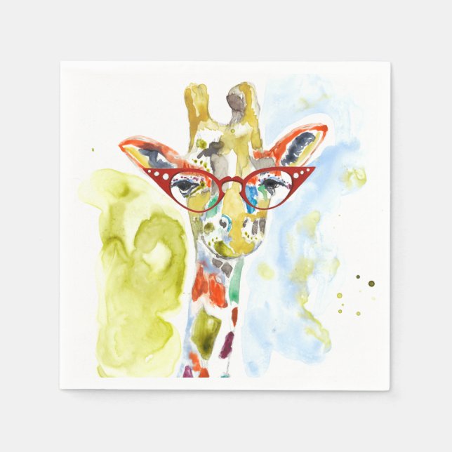 Smarty-Pants Giraffe Napkin (Front)