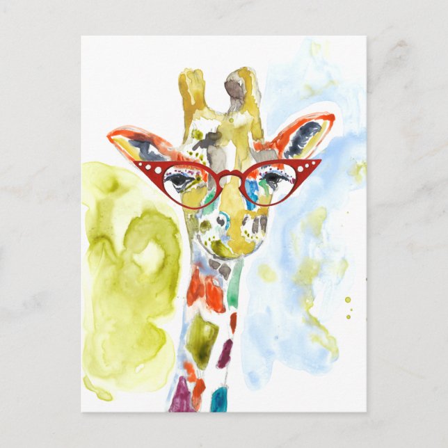 Smarty-Pants Giraffe Postcard (Front)