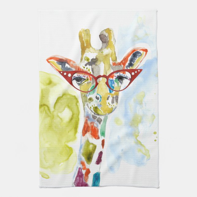 Smarty-Pants Giraffe Tea Towel (Vertical)