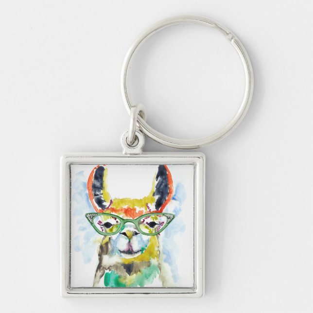 Smarty-Pants Llama Key Ring (Front)