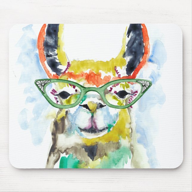 Smarty-Pants Llama Mouse Mat (Front)