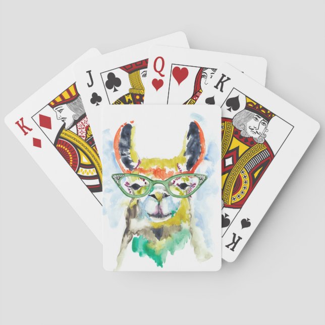 Smarty-Pants Llama Playing Cards (Back)