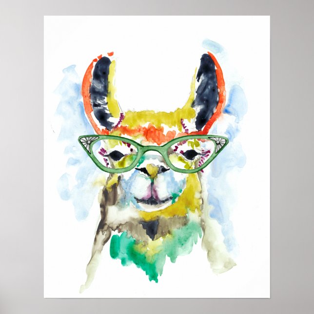 Smarty-Pants Llama Poster (Front)