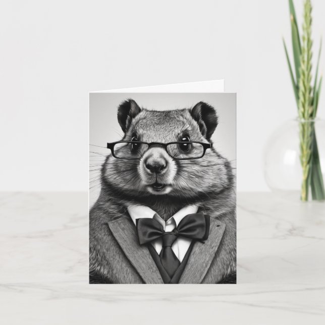 smartypants groundhog card (Front)