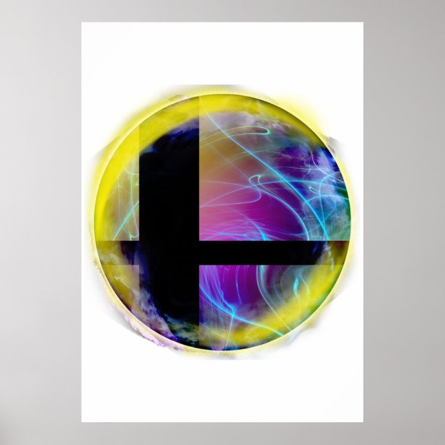 Smash Ball Emblem From Super Smash Bros Poster (Front)