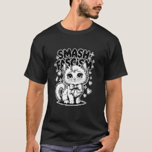 Smash Fascism Anti-Fascism Cat Leftist Resistance  T-Shirt