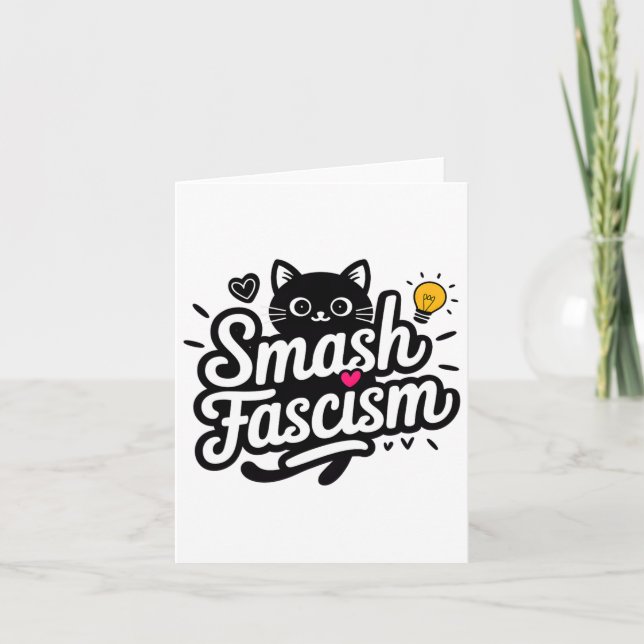 Smash Fascism Resist Fascism For Women  Card (Front)