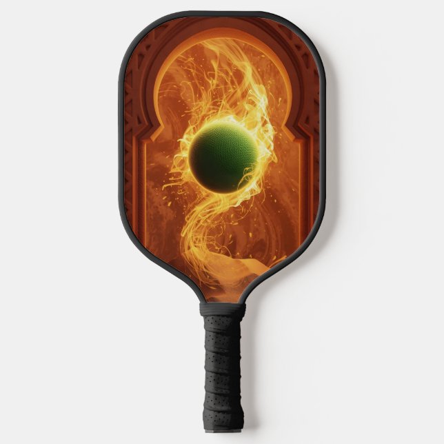 Smash in Morocco – Pickleball Energy Art Print Pickleball Paddle (Front)