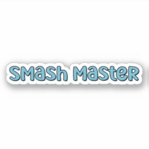 Smash Master Blue Retro Pickleball Text