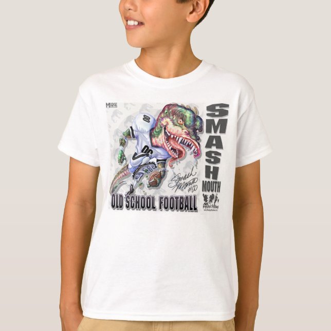 Smash-Mouth Dinosaur Football T-Shirt (Front)