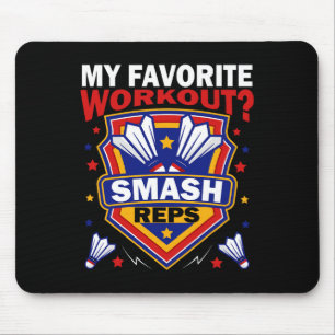 Smash Reps Badminton Game Day Racquets Shuttles Qu Mouse Mat
