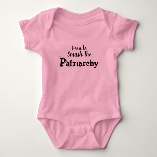 Smash the Patriarchy Baby Bodysuit (Front)