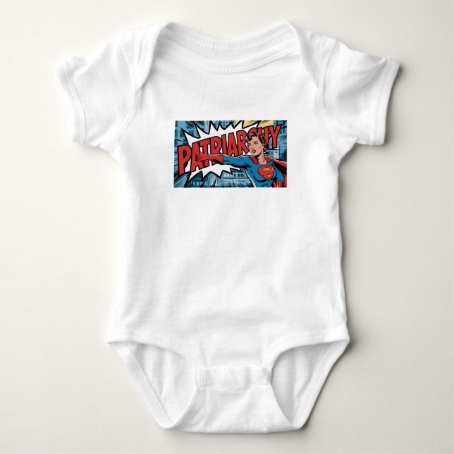 Smash the Patriarchy Baby Bodysuit (Front)