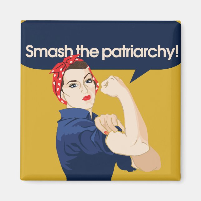 Smash the Patriarchy Feminist Saying Magnet (Front)