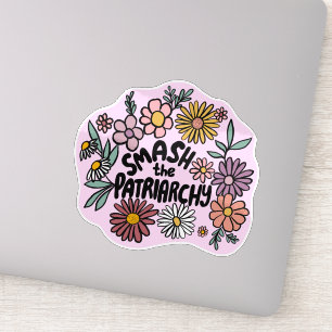 SMASH the PATRIARCHY Floral Cute Daisy Hand-Drawn