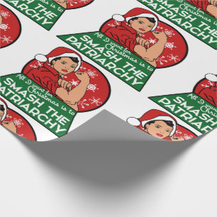 Smash the patriarchy for christmas wrapping paper