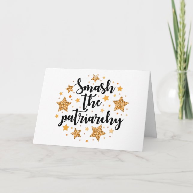 Smash The Patriarchy! Greeting Card (Blank) (Front)