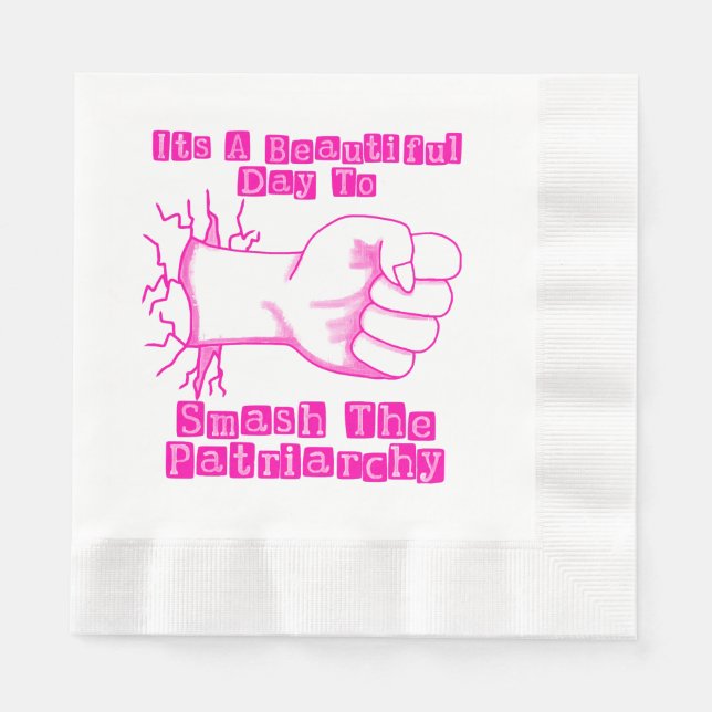 Smash the Patriarchy Napkin (Front)
