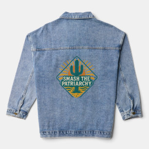 Smash The Patriarchy - Retro Feminist Denim Jacket