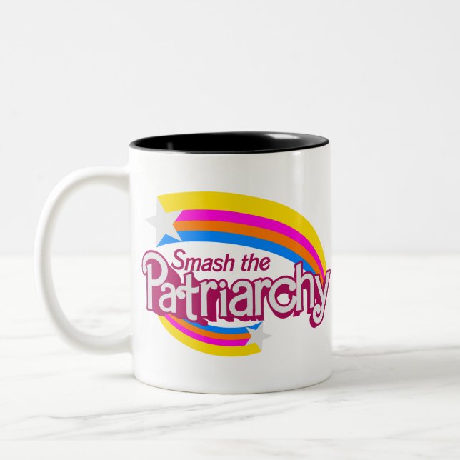 Smash the Patriarchy Two-Tone Coffee Mug (Left)