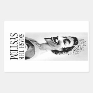 SMASH THE SYSTEM RECTANGULAR STICKER
