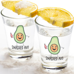 Smashed Avo Funny Drunk Kawaii Avocado Shot Glass