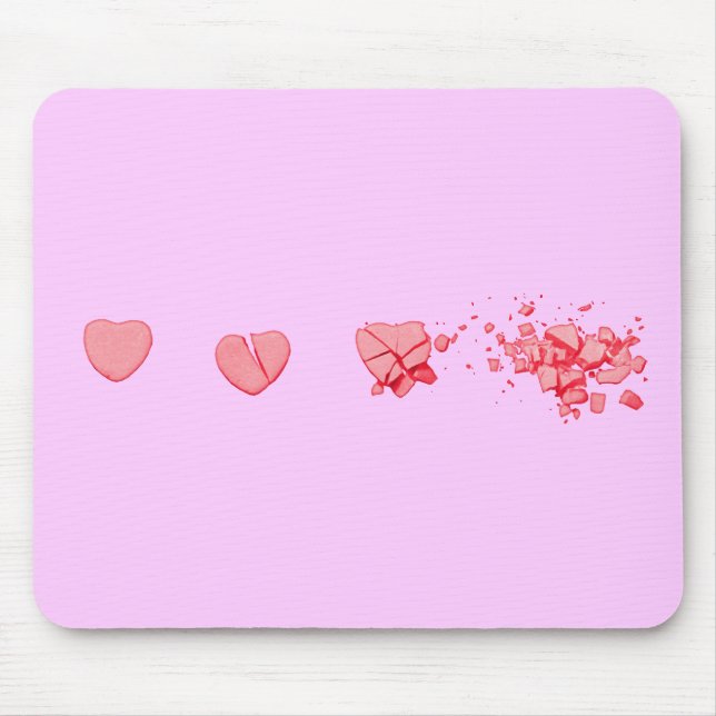 Smashed Candy Heart Mouse Mat (Front)