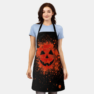 Smashed Pumpkin Jack O'lantern Apron