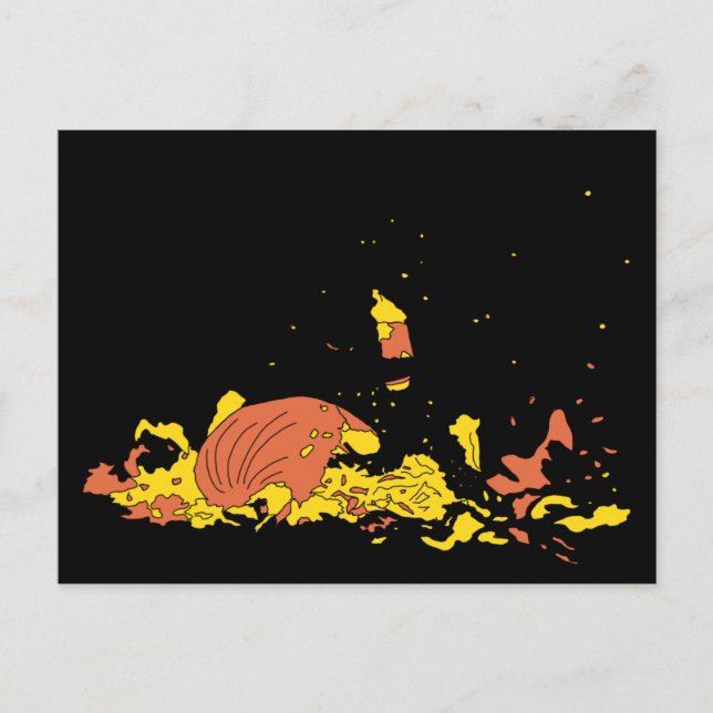 Smashed Pumpkin Postcard (Front)