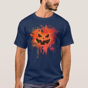Smashed Pumpkin Splatter Funny Halloween Costume  T-Shirt