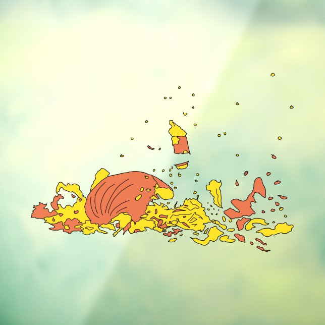 Smashed Pumpkin Window Cling (Sheet 3)