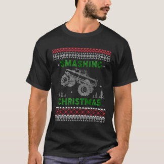 Smashing Christmas Monster Trucks Lovers Gifts Ugl T-Shirt