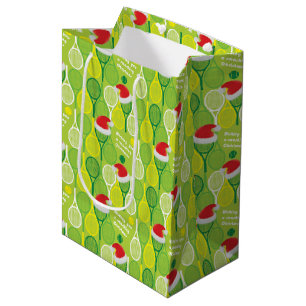 🎄Smashing Christmas🎾tennis pattern  Medium Gift Bag
