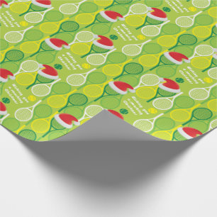 🎄Smashing Christmas🎾tennis pattern Wrapping  Paper