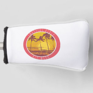 Smathers Beach Key West Vintage Beach Sunrise Surf Golf Head Cover