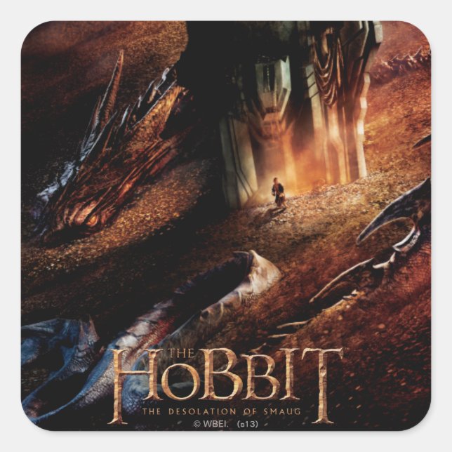 SMAUG™ Encircles BILBO BAGGINS™ Square Sticker (Front)
