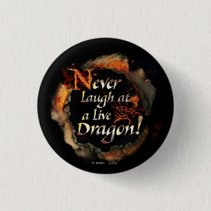 SMAUG™ - Never Laugh Logo Graphic 3 Cm Round Badge