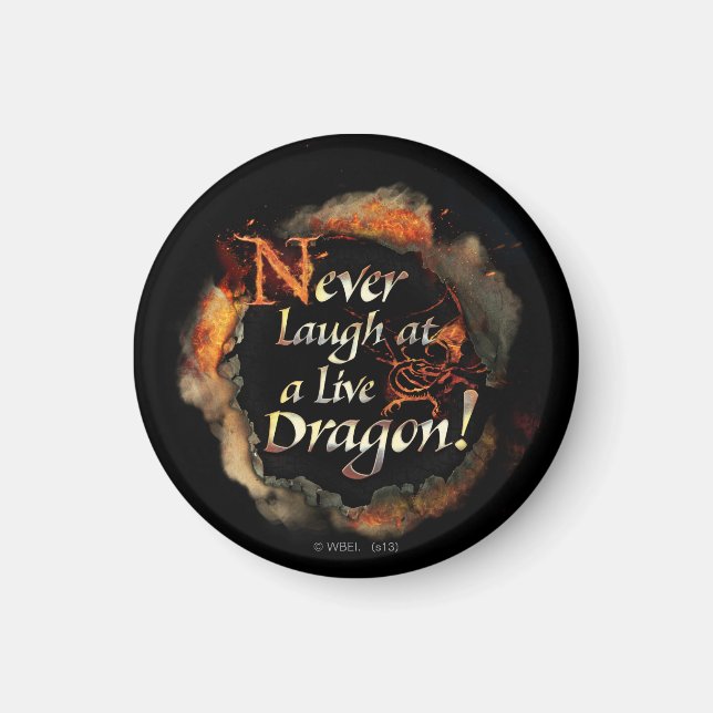 SMAUG™ - Never Laugh Logo Graphic Magnet (Front)