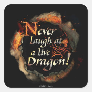 SMAUG™ - Never Laugh Logo Graphic Square Sticker