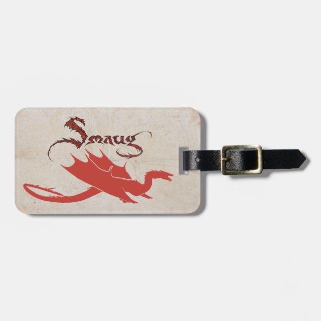 SMAUG™ Silhouette & Name Luggage Tag (Front Horizontal)