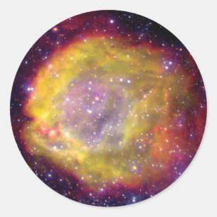 SMC WR7 Binary Star Nebula - Hubble Space Photo Classic Round Sticker