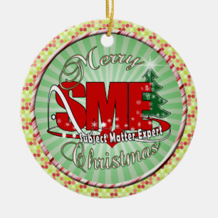 SME CHRISTMAS Subject Matter Expert Ceramic Tree Decoration