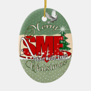 SME CHRISTMAS Subject Matter Expert Ceramic Tree Decoration